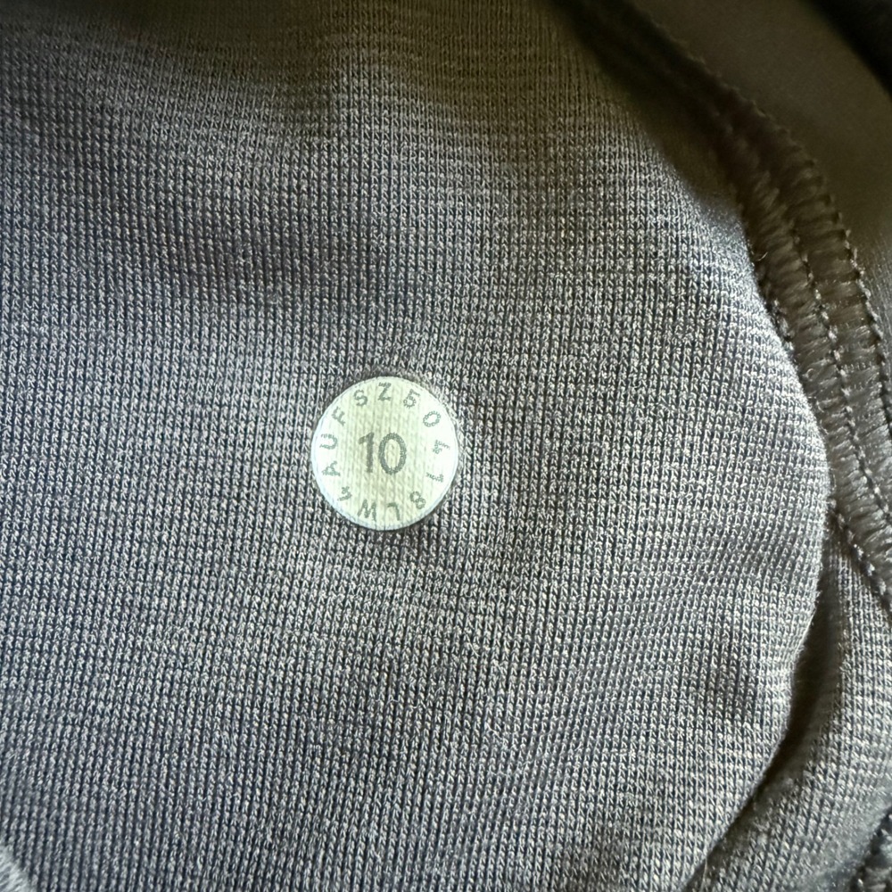 Lululemon Define Jacket Women Size 10 Gray Ribbed Panel Full Zip Thumbholes - Picture 5 of 9